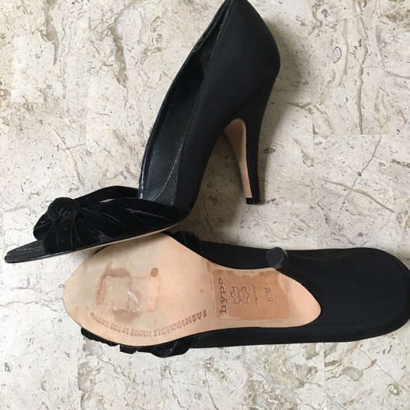 Elegant Evening Black Dress Pump Open Toe High Heel by Hype Size 6.5 - Picture 12 of 13